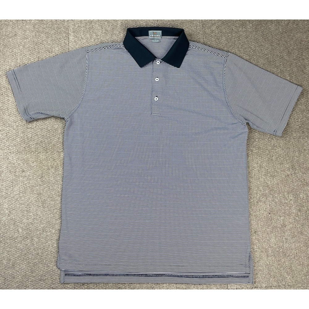 Fennec Highly Evolved Striped Men's Short Sleeve‎ Polo Shirt Size Large